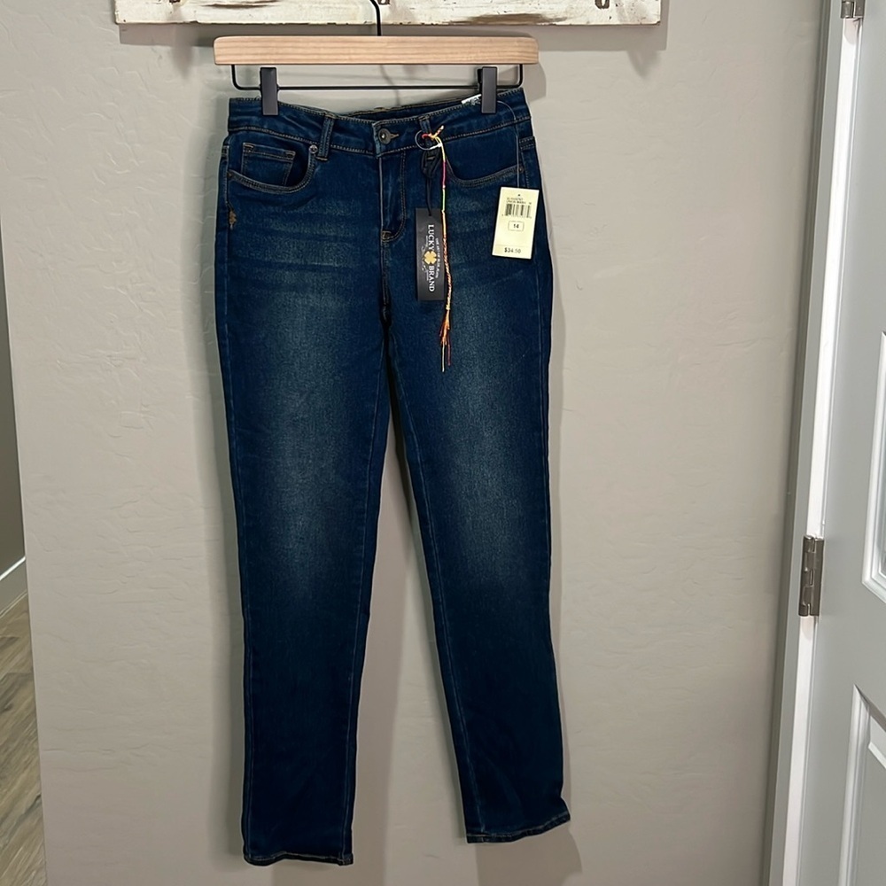 Lucky Brand Girls Jeans Zoe Jeggings Skinny Adjustable Waist Stretchy Comfy Blue - Picture 2 of 14